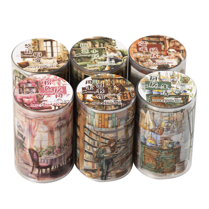Embellishments For Scrapbooking - Rollo de Cinta Adhesiva Decorativa Retro