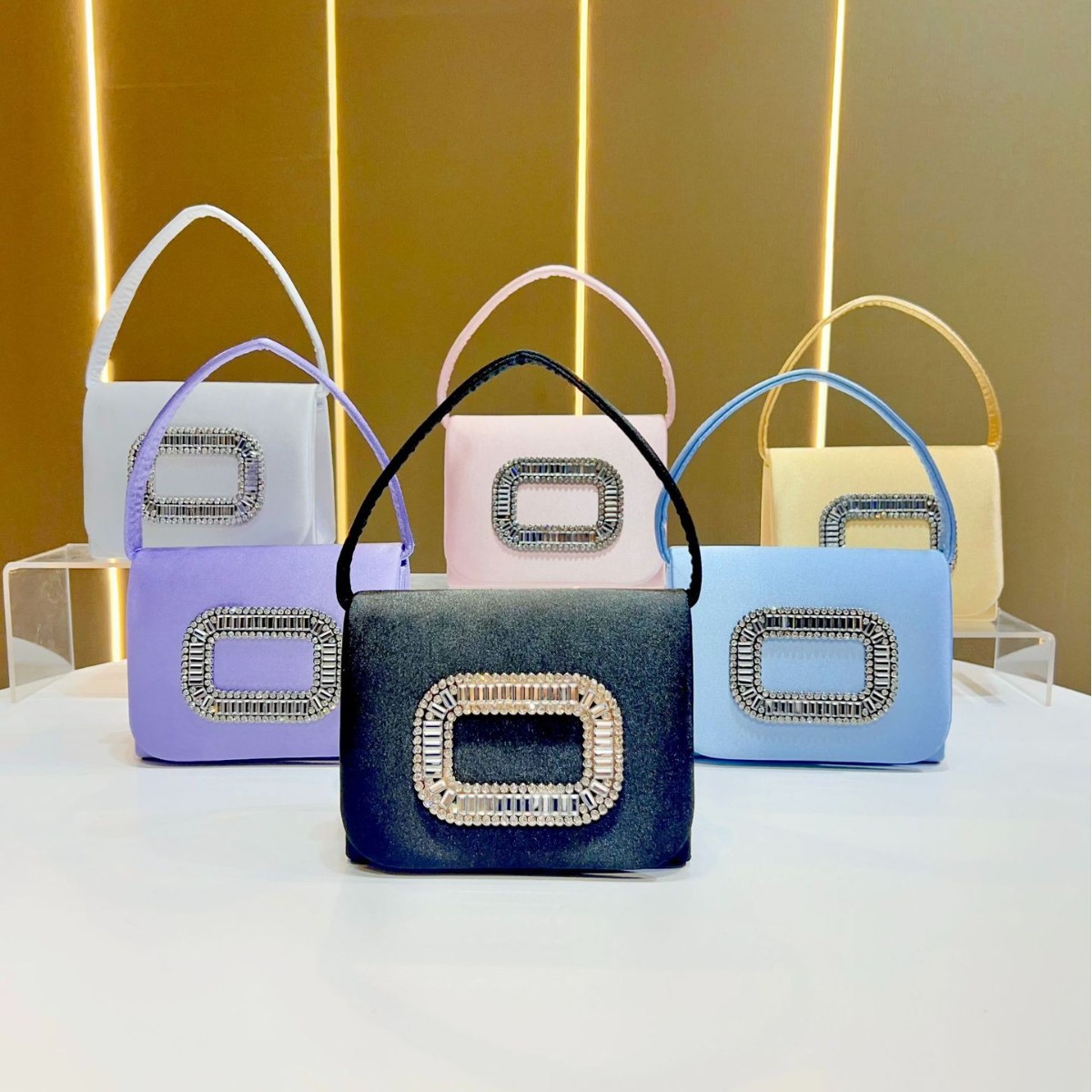 Tassel Fringe Trim - Mini bolso cuadrado de lujo para
