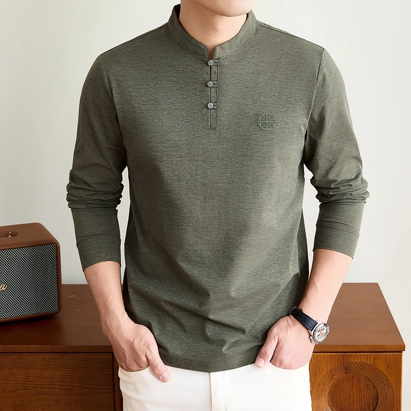 Embellish Knit - Camiseta de manga larga para hombre