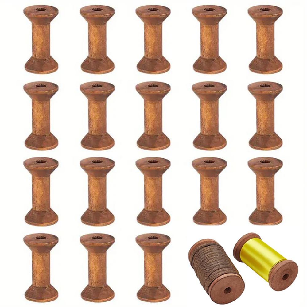 Organza Ribbon Spool - 10/20 Piezas Mini Bobinas de Madera
