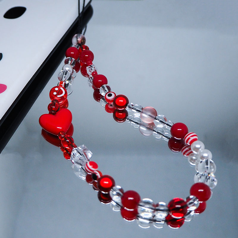 Pearl Trim Chain - LLavero de cadena con colgante para