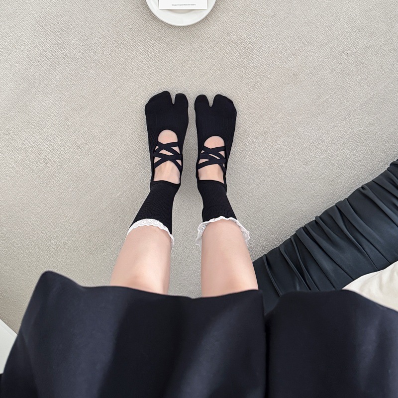 Calcetines de yoga con borde d - Embellish Knit reseña y precio
