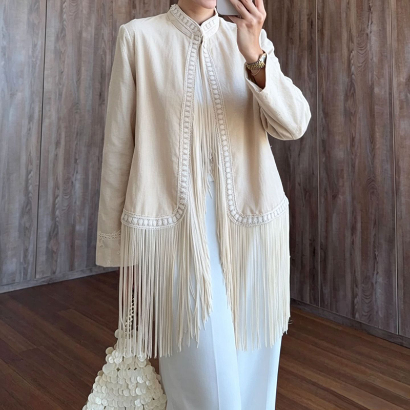 Abrigos de estilo bohemio para - Tassel Fringe Trim reseña y precio