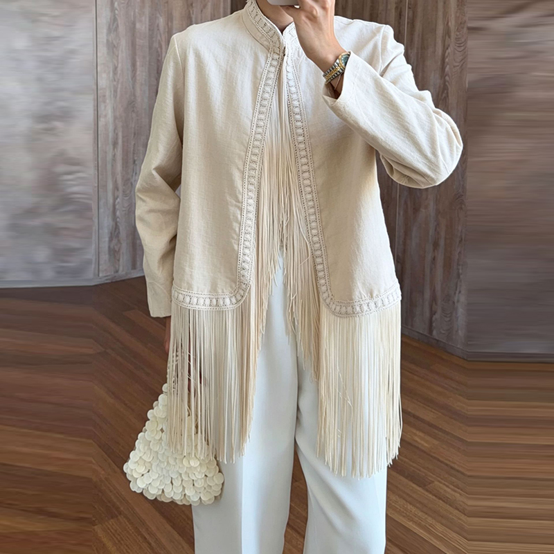 Abrigos de estilo bohemio para - Tassel Fringe Trim reseña y precio
