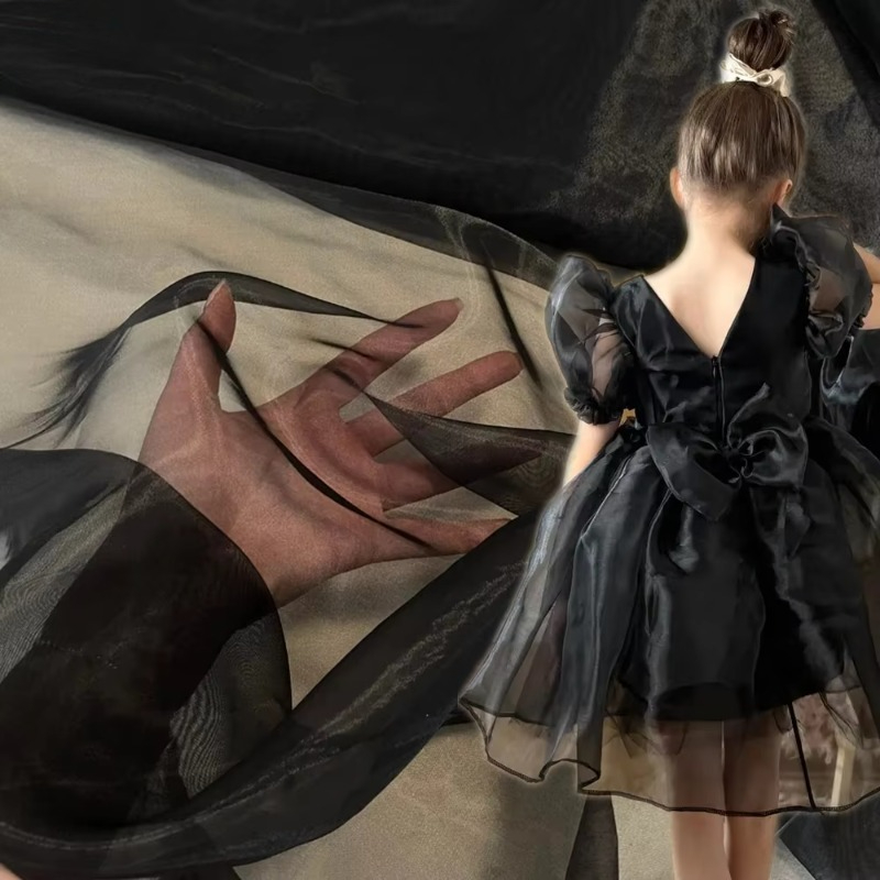 Tela de Organza Negra con Cris - Crystal Mesh Fabric reseña y precio